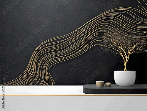 3D Illustration of Golden T...
