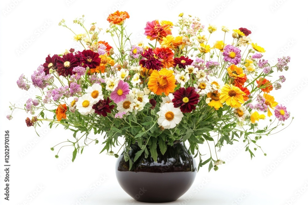 Vase with colorful flowers Vase with colorful flowers