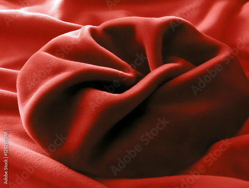 Red Textured Fabric Creates...