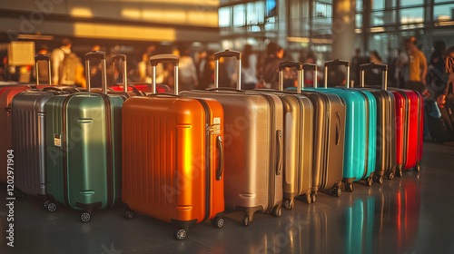 Colorful Luggage Stands Rea...
