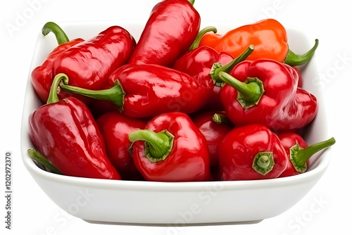 Fresh Red Peppers Fill a Wh...
