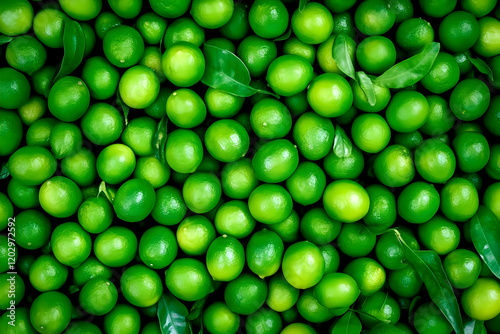 Abundant Fresh Green Limes ...