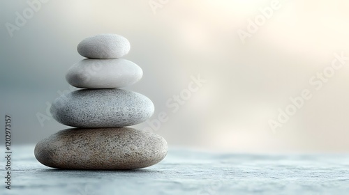 Balanced stones zen garden serenity outdoor calm nature