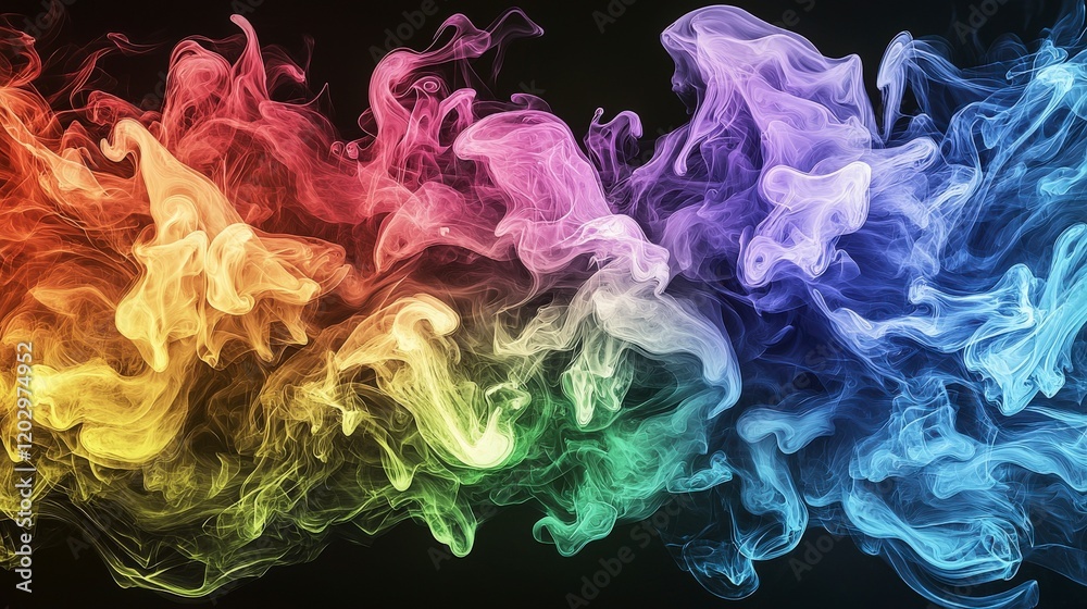 Fototapeta premium Visualizing sound color waves in air artistic display abstract environment enhanced perspectives