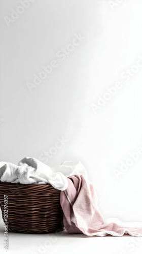 Wicker Laundry Basket Holds...