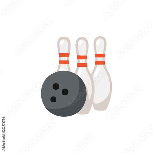 bowling pins isolated on white background. 