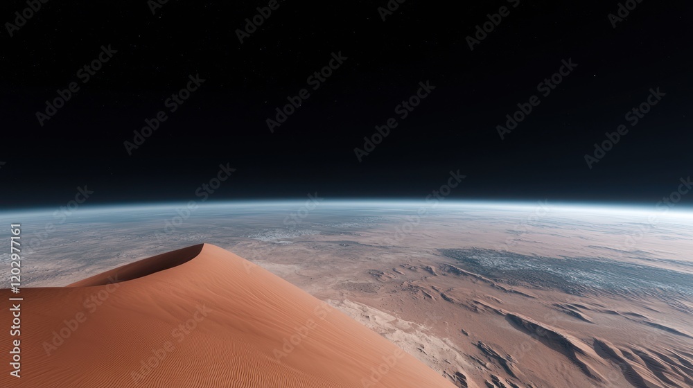 Naklejka premium Desert Dune from Space