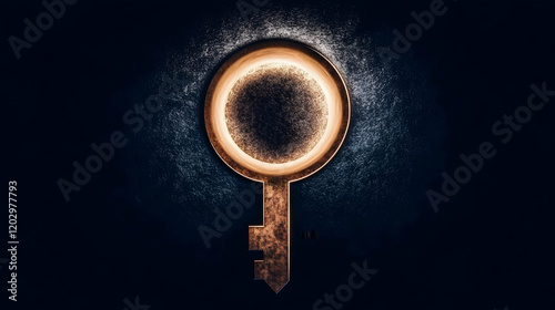 Glowing Key Illustration Sh...