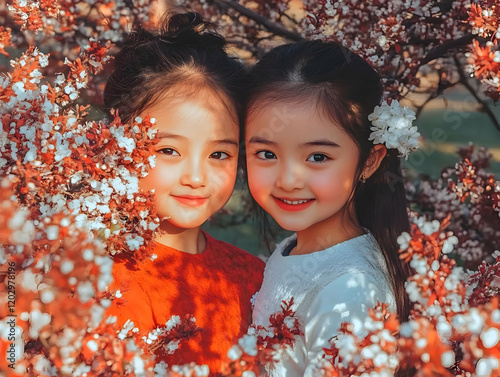 Two Adorable Children Smili...