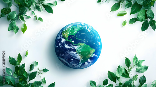 Earth Globe Surrounded by L...