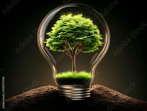 Tree Growing Inside a Light...