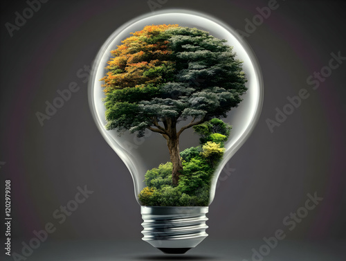 Tree Growing Inside a Light...