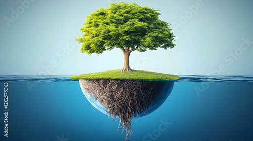 Lush Green Tree Flourishes ...