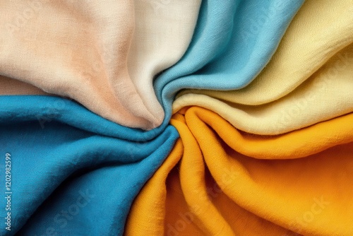 sustainable fashion materials. Regional Plant-Based Dyes Clothing dyed using natural pigments from locally-harvested plants like indigo or turmeric photo