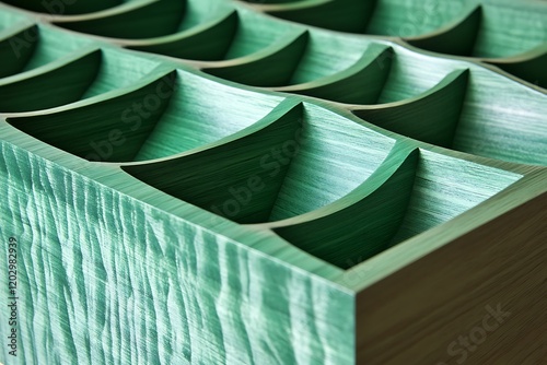 Emerald Green Wooden Architectural Panel