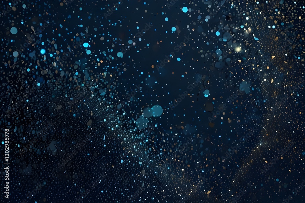 Obraz premium Glitter on blue background Generative AI