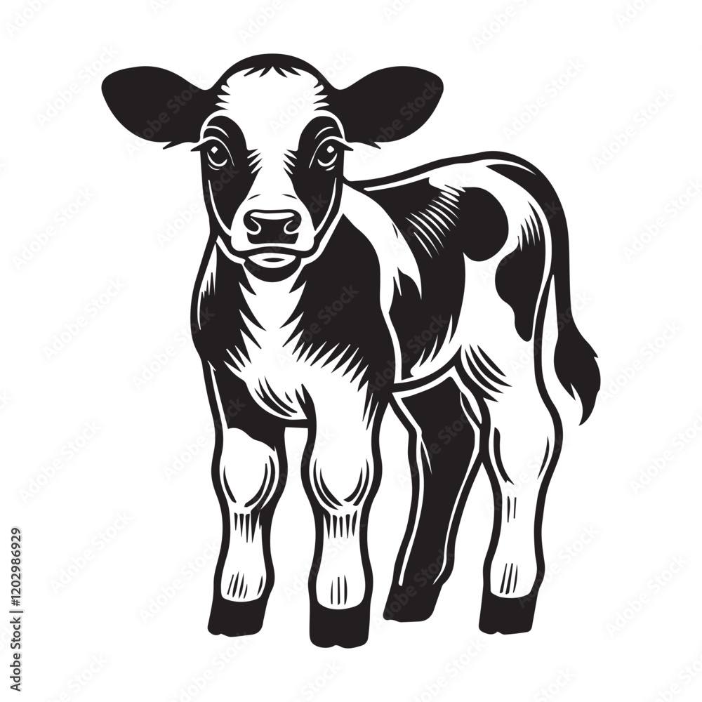 Fototapeta premium Unique Holstein Friesian Vector for Farming and Nature Designs 