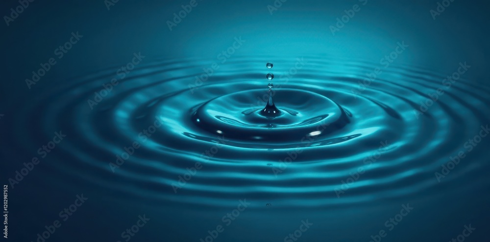 Subtle, concentric aqua ripples on a dark blue background , subtle, aqua Subtle, concentric aqua ripples on a dark blue background , subtle, aqua