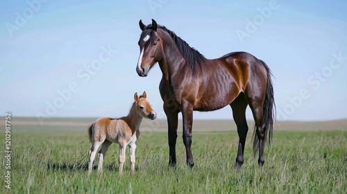 Mare and Foal in a Field