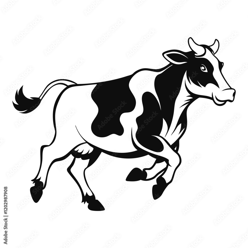 Elegant Holstein Friesian Cattle Clipart for Educational Art
Elegant Holstein Friesian Cattle Clipart for Educational Art