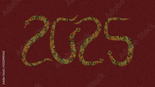 2025 The Year of the Wood Snake Textured 4k