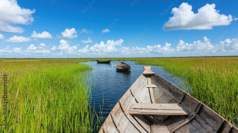 Obraz premium Serene River Landscape