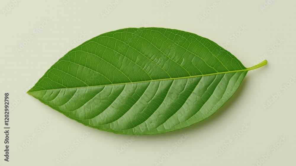 Obraz premium A leaf is shown in a close up