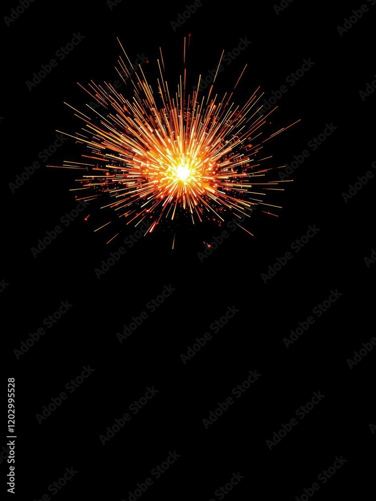 An explosive burst of fiery sparks against a dark background, fireworks, abstract, intense An explosive burst of fiery sparks against a dark background, fireworks, abstract, intense