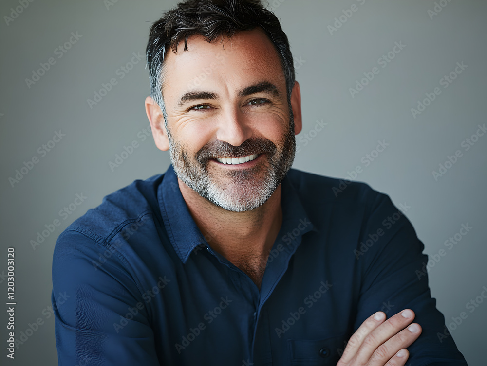 Fototapeta premium European and American male portrait