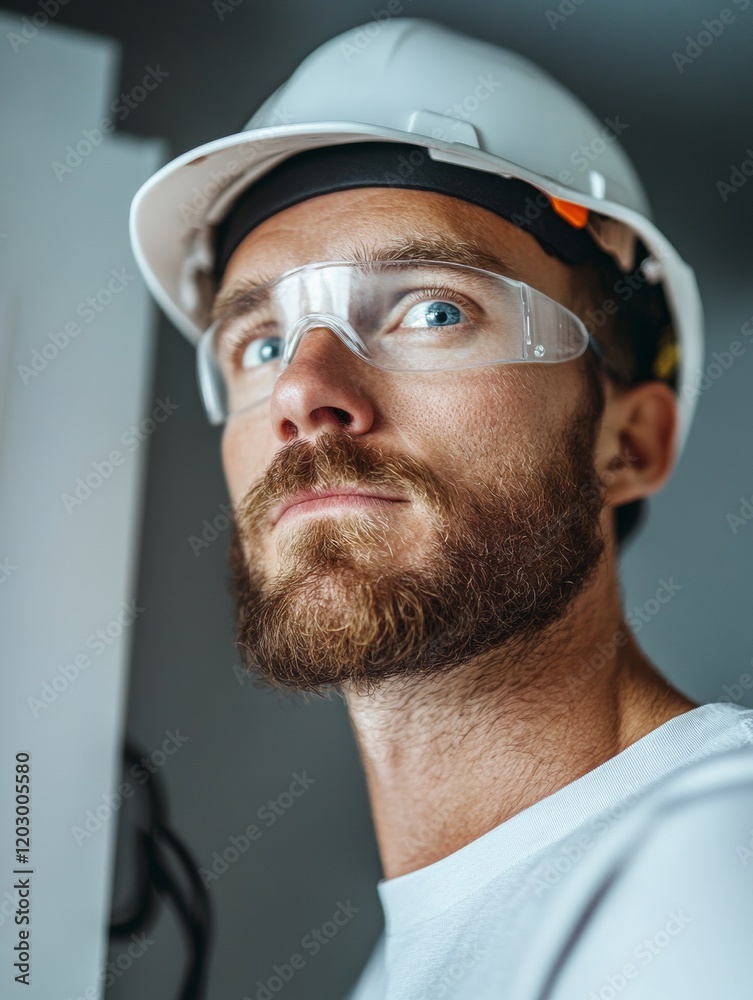 Smart Home Electrical Safety Modern Tech Aesthetic with Caucasian Male Electrician Installing Wireless Circuit Breaker for Efficient Power Management Solutions Smart Home Electrical Safety Modern Tech Aesthetic with Caucasian Male Electrician Installing Wireless Circuit Breaker for Efficient Power Management Solutions