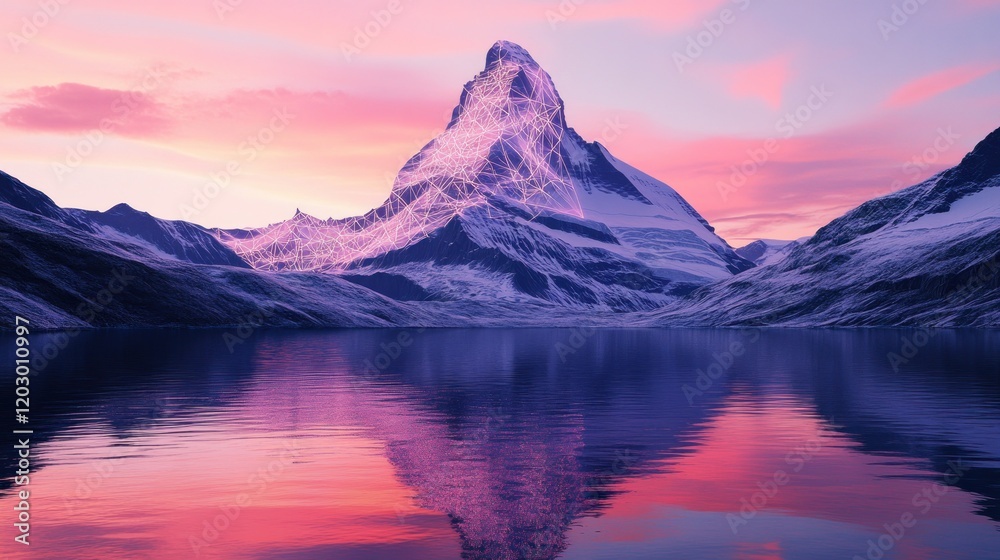 Majestic Mountain Peak Sunset Reflection Network Majestic Mountain Peak Sunset Reflection Network