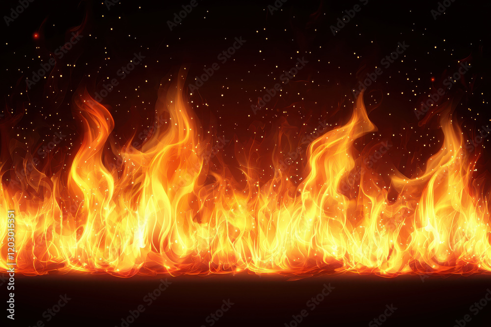 vibrant display of glowing flames with fiery edges against dark background, creating dynamic and intense atmosphere vibrant display of glowing flames with fiery edges against dark background, creating dynamic and intense atmosphere