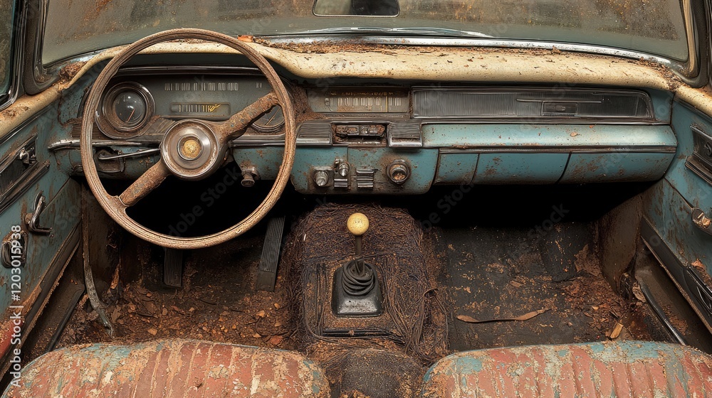 View of a car interior with the accelerator pedal area exposed, showing wires and bolts. View of a car interior with the accelerator pedal area exposed, showing wires and bolts.