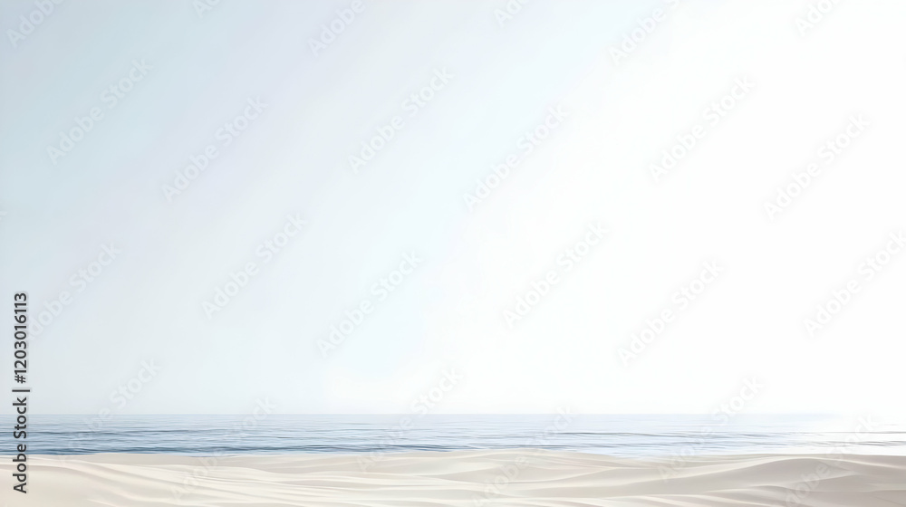 Serene Beachscape Illustration Serene Beachscape Illustration
