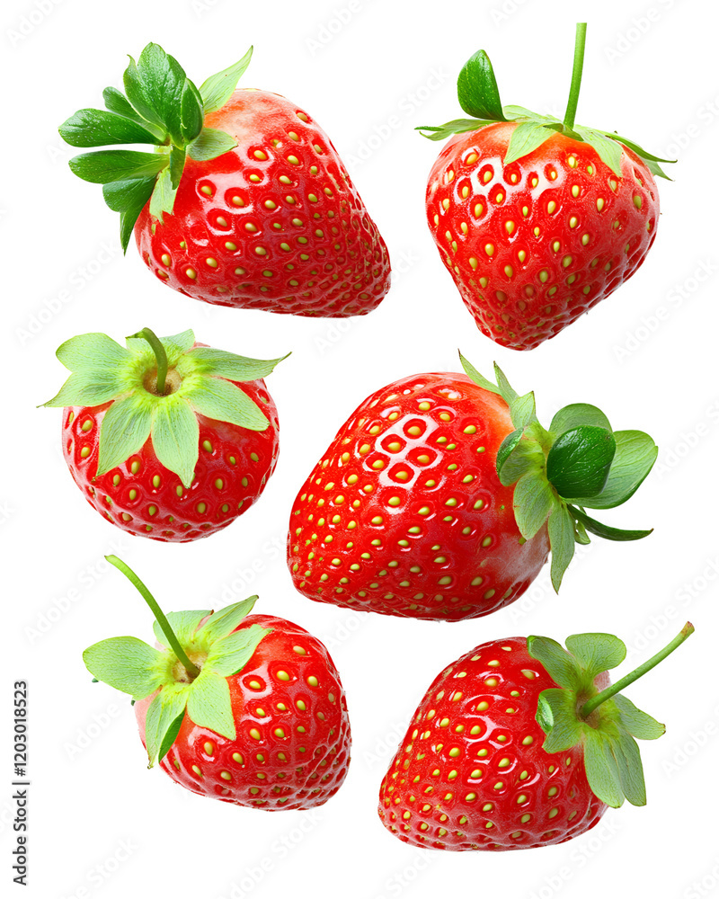 Strawberries isolated on transparent background Strawberries isolated on transparent background