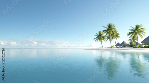 Tranquil Tropical Beach Scene