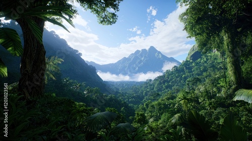 Lush Tropical Rainforest Landscape