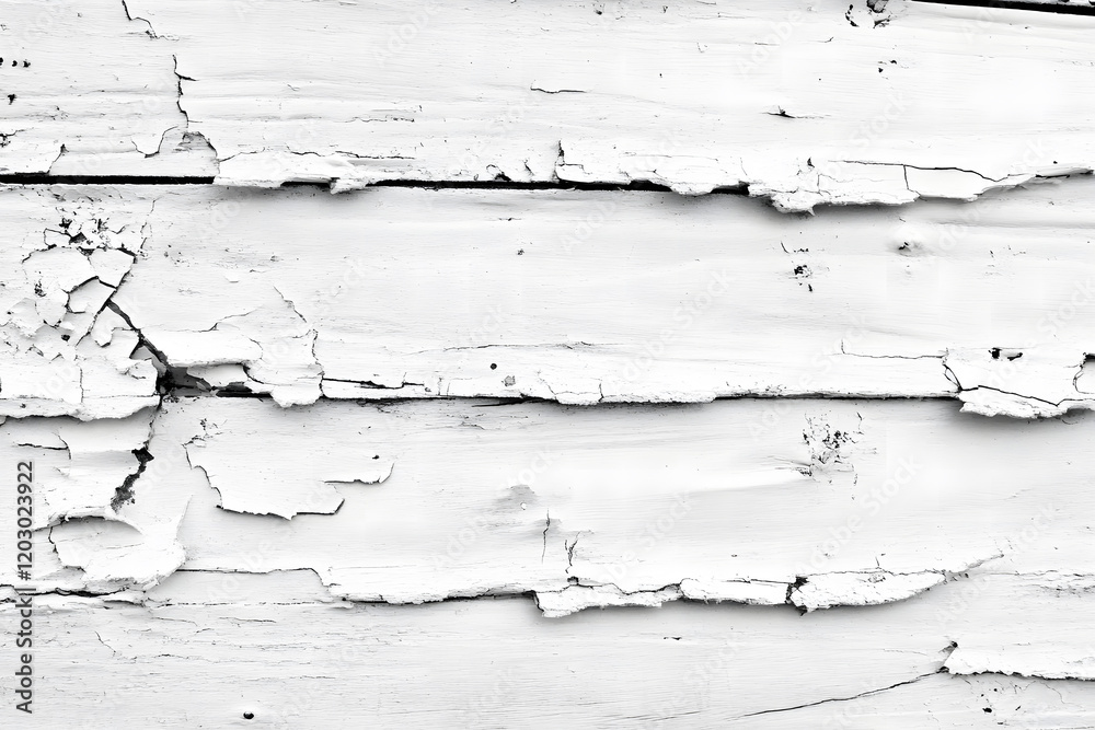 Fototapeta premium Weathered Wooden Planks with Rustic White and Natural Texture