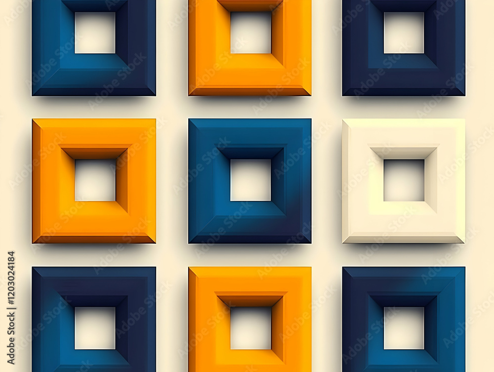 Abstract 3D Square Background Abstract 3D Square Background