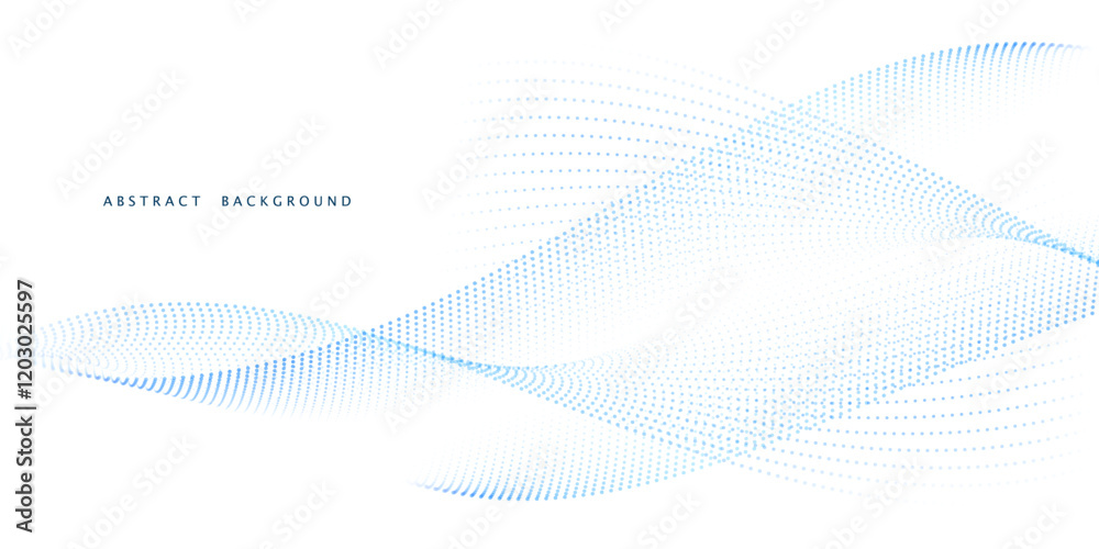 Flowing particles form waves, a gradient light pattern. modern technology background Vector illustration Flowing particles form waves, a gradient light pattern. modern technology background Vector illustration