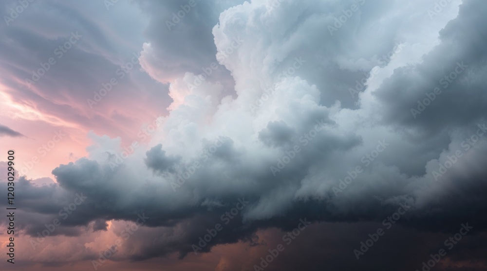 Obraz premium A high-tension image depicting intense dramatic weather and chromatic noise, featuring stormy skies.