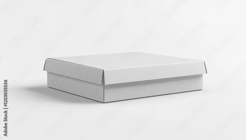 Naklejka premium Simple White Cardboard Packaging Box Mockup