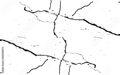 White black grey wall, floor with pattern and cracks, texture background, The Cracks Grunge Urban Background.