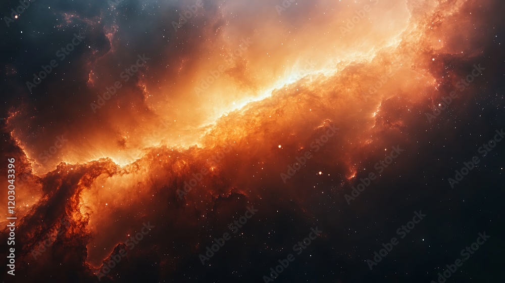 Obraz premium Infinite Stars Surround a Dazzling Galactic Center