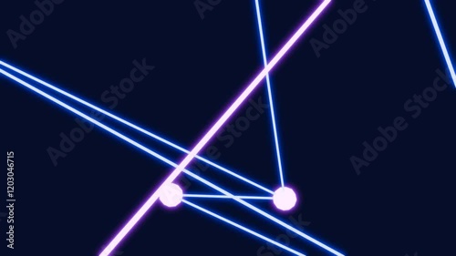 Abstract glowing network connection lines converging on nodes, dark background, digital technology presentation