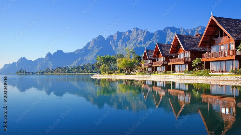 Fototapeta premium Mountain Lake Resort