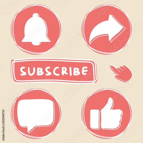 Social Media Button and Icon for Engagement