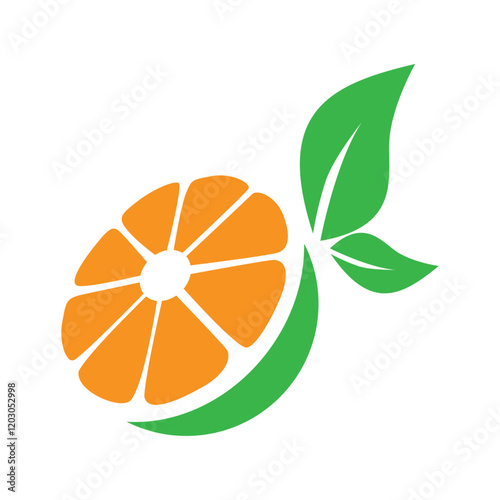 Citrus Orange Icon for Healthy Lifestyle Branding