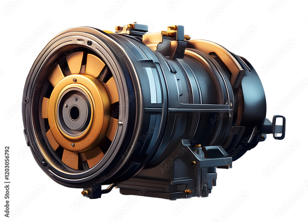 Electric motor isolated on a transparent background Electric motor isolated on a transparent background