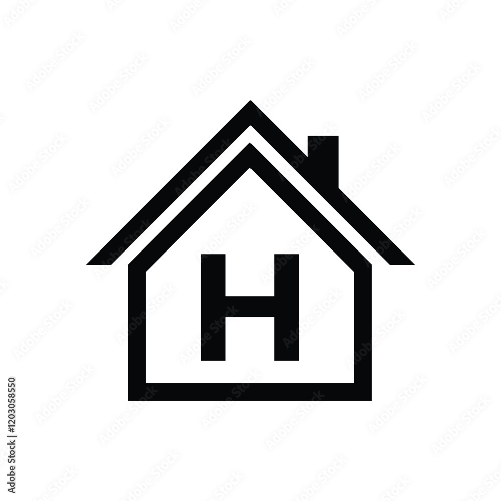 Elegant Home Logo for Modern Real Estate Elegant Home Logo for Modern Real Estate